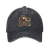 Mode Hockey Team Mammuthus Baseballkappe Unisex Stil Used Look Gewaschen Kopfbedeckung Outdoor Sommer Unstrukturiert Weiche Kappen Hut