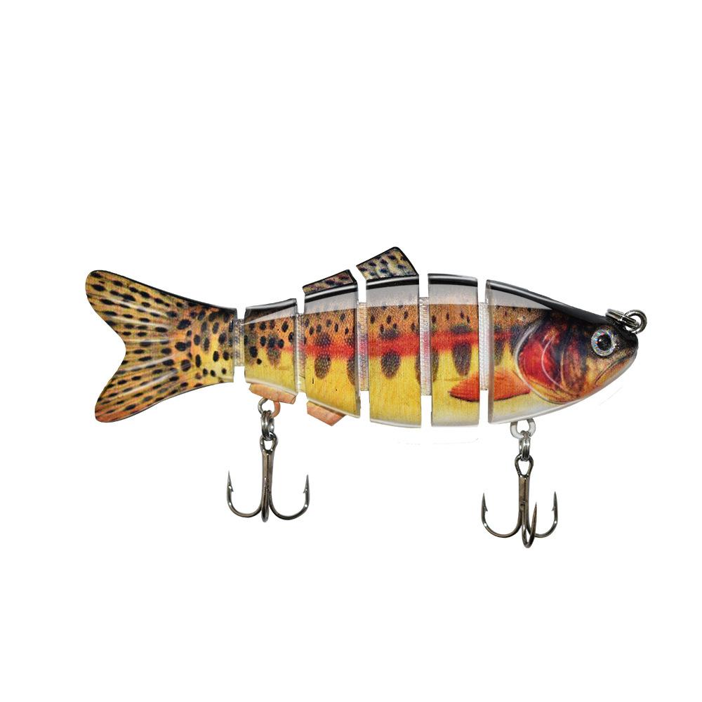 1Pcs 10cm/17g 6 Sections Multi Jointed Minnow Fishing Lures Swimbait Pike Lure Floating Artificial Hard Bait