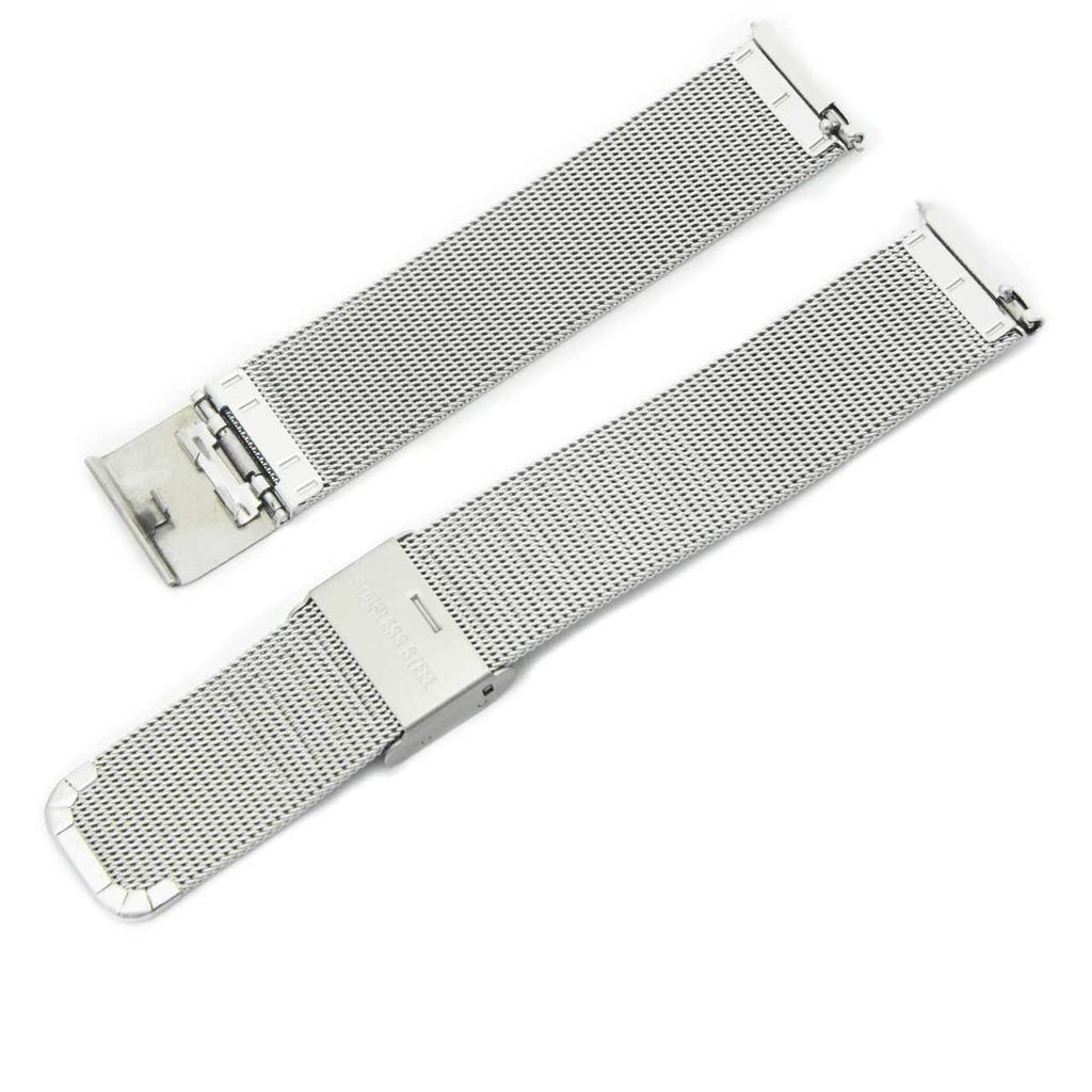 CASSIS Stainless Steel Watch Strap ANGERS 18mm Silver with Replacement Tool D1027304012018