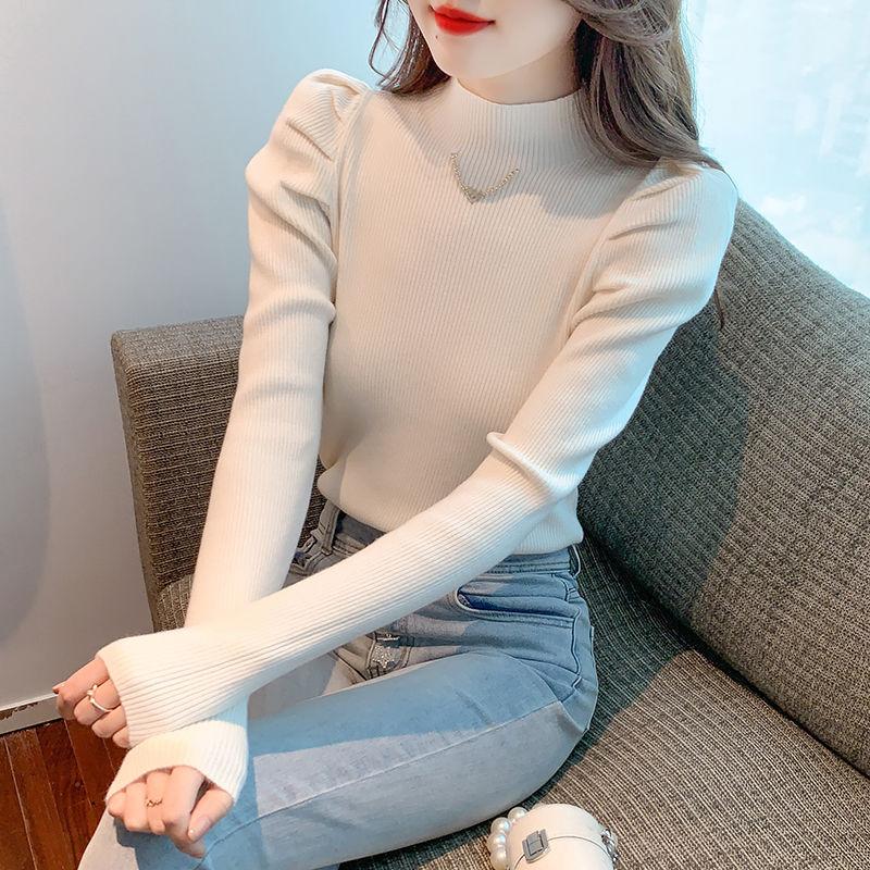 

Autumn Winter Fashion Sweater Women Elegant Casual All Match Pullovers Long Sleeve Knitting Tops Chic S білий