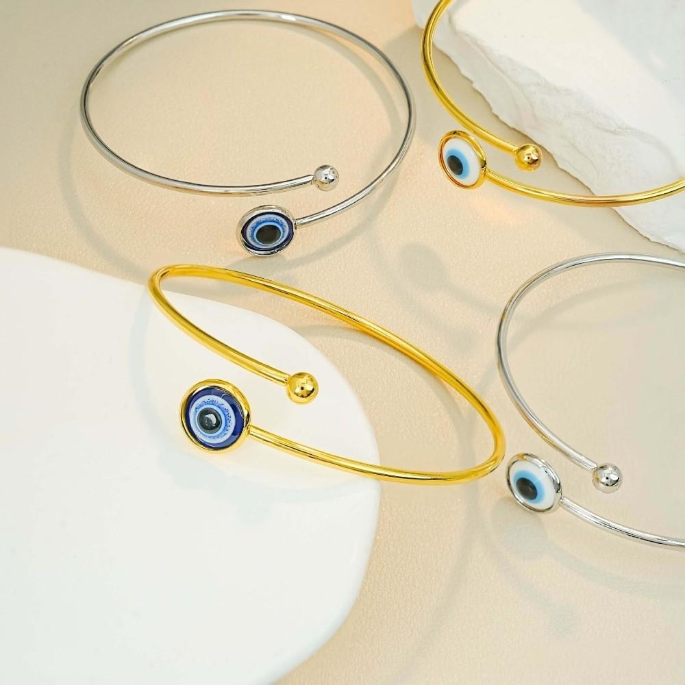 Personalized Adjustable Creative Bangle Zinc Zinc Alloy Blue Eye Ring Unique Demon Eye Bracelet  Gift Giving
