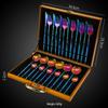 LIU 24-Piece Multi-color Stainless Steel Cutlery Set