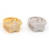 THE BLING KING Mode Stern Ringe Gold Silber Farbe Voll Eisig Zirkonia Hip Hop Ring Schmuck Für Männer Und Frauen Dropshipping