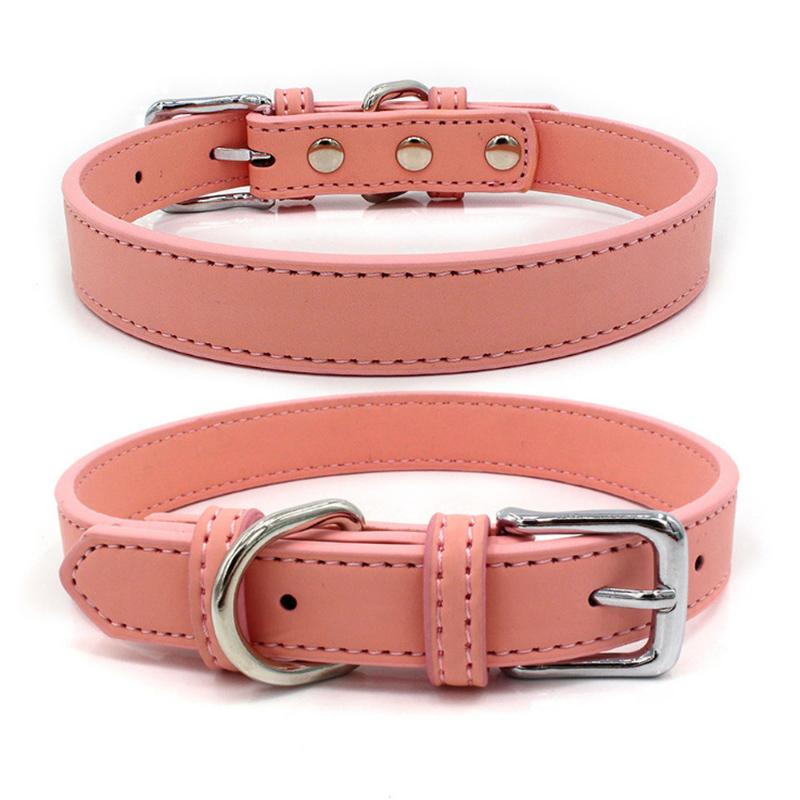 Affordable Comfort Dog Cat PU Leather Collar Adjustable Pet Accessories for Small Dogs Puppy Mascotas Supplies Collier Chien