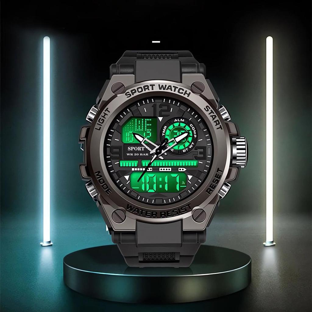 Trendige Herren Multifunktions Wasserdichte Sport Digitaluhr mit Großem Zifferblatt
