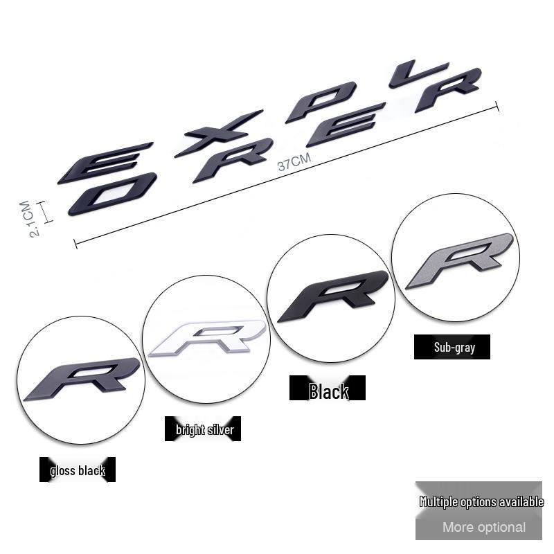 Ford Explorer Hood Emblem Letter Sticker for Front Body Decoration
