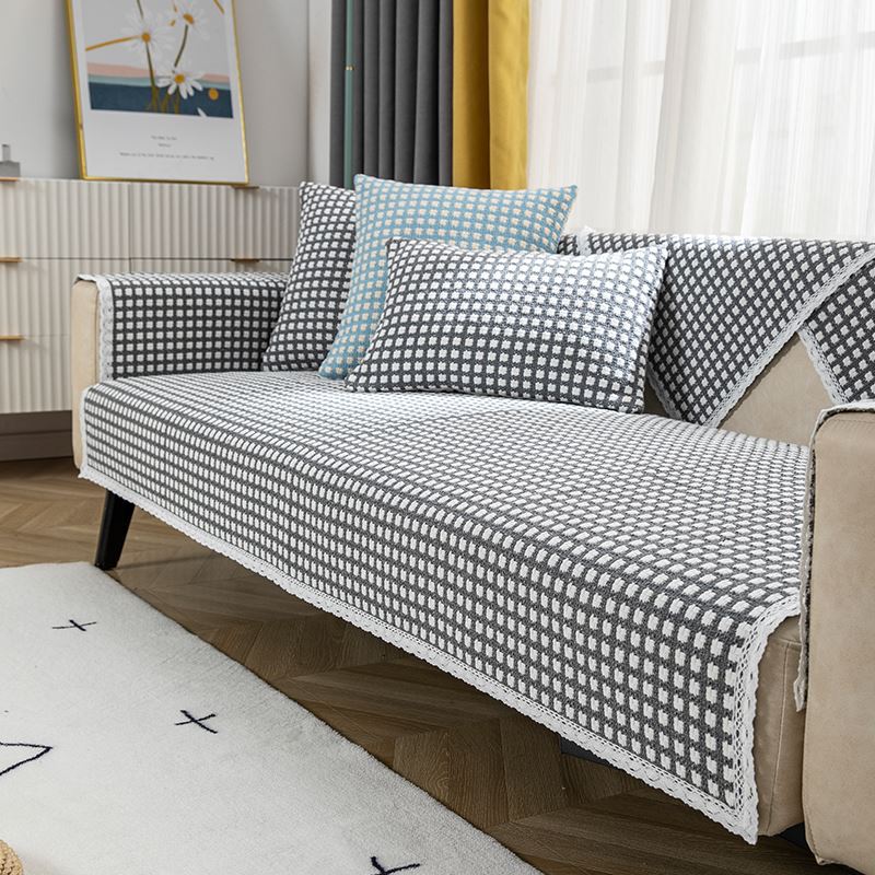 Japanese Style Cotton and Linen Sofa Cushion Universal Anti Slip Cushion for All Seasons Household Goods