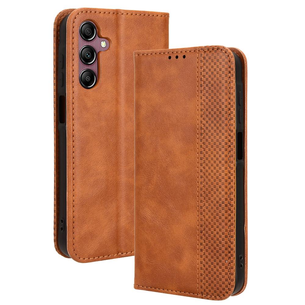 For Samsung Galaxy A15 5G Leather Case Retro Phone Cover with Wallet Stand