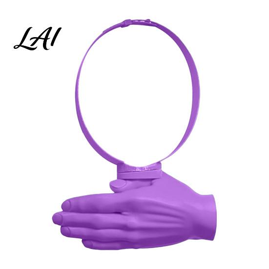 Travel Sun Hat 3D Printed Head-Mounted Visor UV Protection Ergonomic Palm Design фиолетовый