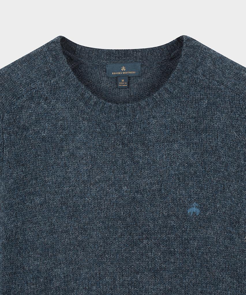 BROOKS BROTHERS Lambswool Logo Sweater (Navy) (Bbwrmf9628Qew)