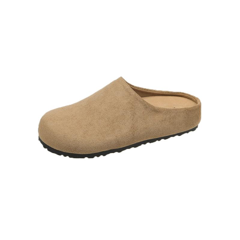 Fashion Aphixta Candy Color Round Toe Outside Women Slippers Women Shoes Round Toe Low Heel Slip On Half Slide Spring Summer Woman Shoes