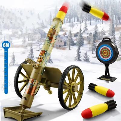 1Pc Mortar Chariot Toy EVA Sponge Soft Bullet Car Launch Sound Rocket Launcher Model Kid Toy Parent-child Interaction Gift