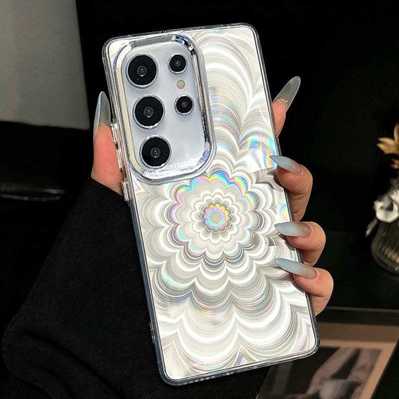 Fashion Laser Flowers Case for Samsung Galaxy S26 Ultra S25 S24 FE S23 S22 S21 Plus A57 A37 A17 A07 A56 A36 A16 Case Cover Soft TPU Phone Back Cases