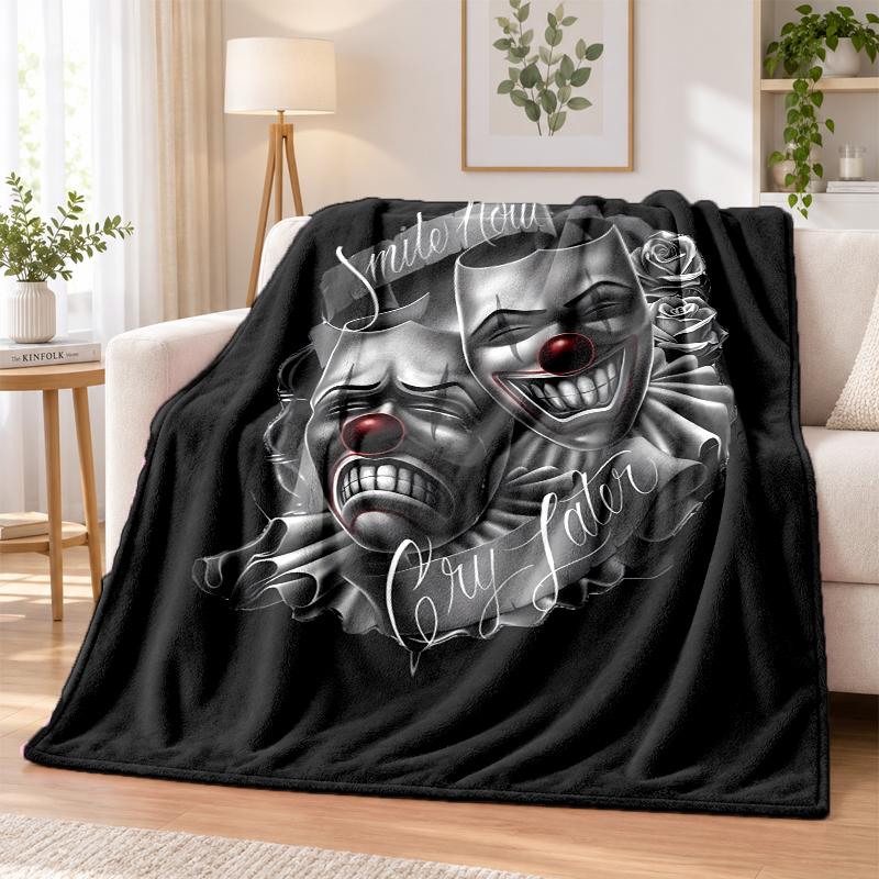 Horror Movies Flannel Throw Blanket Soft Warm Cozy For Sofa Bed Indoor Home Bedroom Use