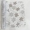 28*275CM Snowflake Christmas Table Runner Sparkly Glitter Golden/Silver Metallic Dining Table Decoration for Xmas