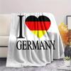 1PC Germany National Football Team Print Flannel Blanket, High Quality All Seasons, Home Decor, Warmth and Comfort, Perfect for Christmas Gifts