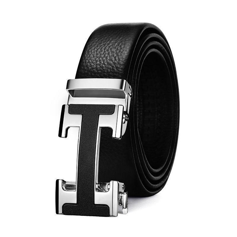 [Quick Hair] Classic H Letter Automatic Buckle Men'S Belt Men'S