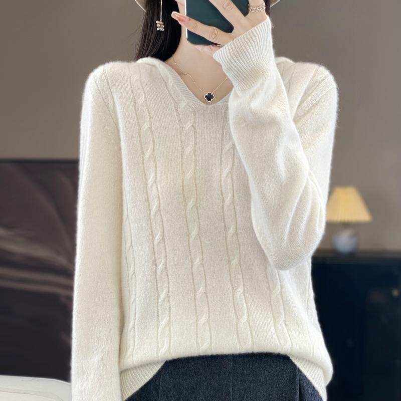 Women Knitted Hoodie 100% Wool Sweater MODERN NEW SAGA Winter Knitted Pullover Sweatshirt Soft Warm Wool Sweaters Jumper Knit Top