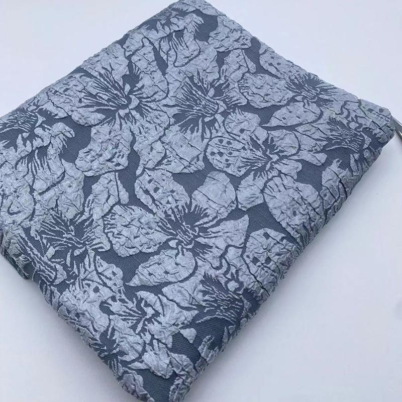 1m Vintage Relief Lily Jacquard Fabric for DIY Women's Dresses Princess Dress Children's Clothing Handmade Sewing Texture Fabric