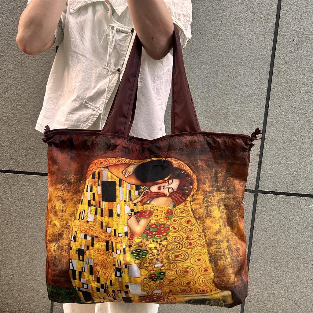 Najlepiej sprzedająca się ekologiczna poliestrowa składana torba na zakupy – bardzo duża, przenośna torba na ramię