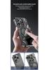 Magnetic Rotating Stand Case for iPhone 15 Pro Max and iPhone 14: Transparent Battle Armor Design