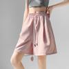 Women's Ice Silk Casual Quick-Dry Summer Shorts - Loose, Wide-Leg, Mid-Length, 2025 Style.