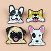 Kawaii Shar Pei Spot Brooch - Cute Cartoon Animal Metal Badge Accessory