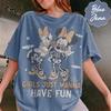 Comfort Colors Minnie Mouse Daisy Duck Skeleton Halloween Shirt, Girls Just Wanna Have Fun Shirt, Cute Fall Halloween Party Trip 2026 Shirt