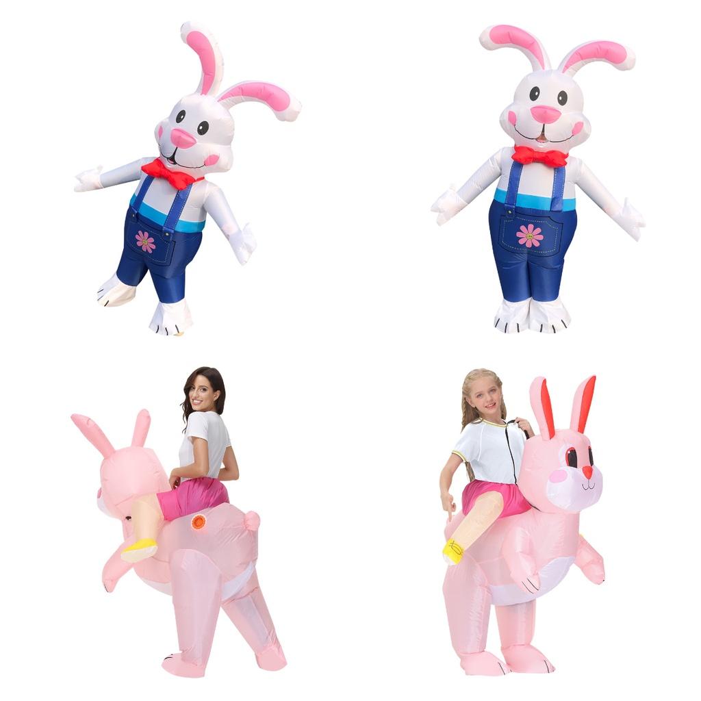 Easter Inflatable Rabbit Costume For Creative Halloween Stage Performance And Funny Cosplay Adult Size