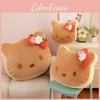 Toast Cartoon Plush Cat Pillow Suitable For Comfortable Cuddling