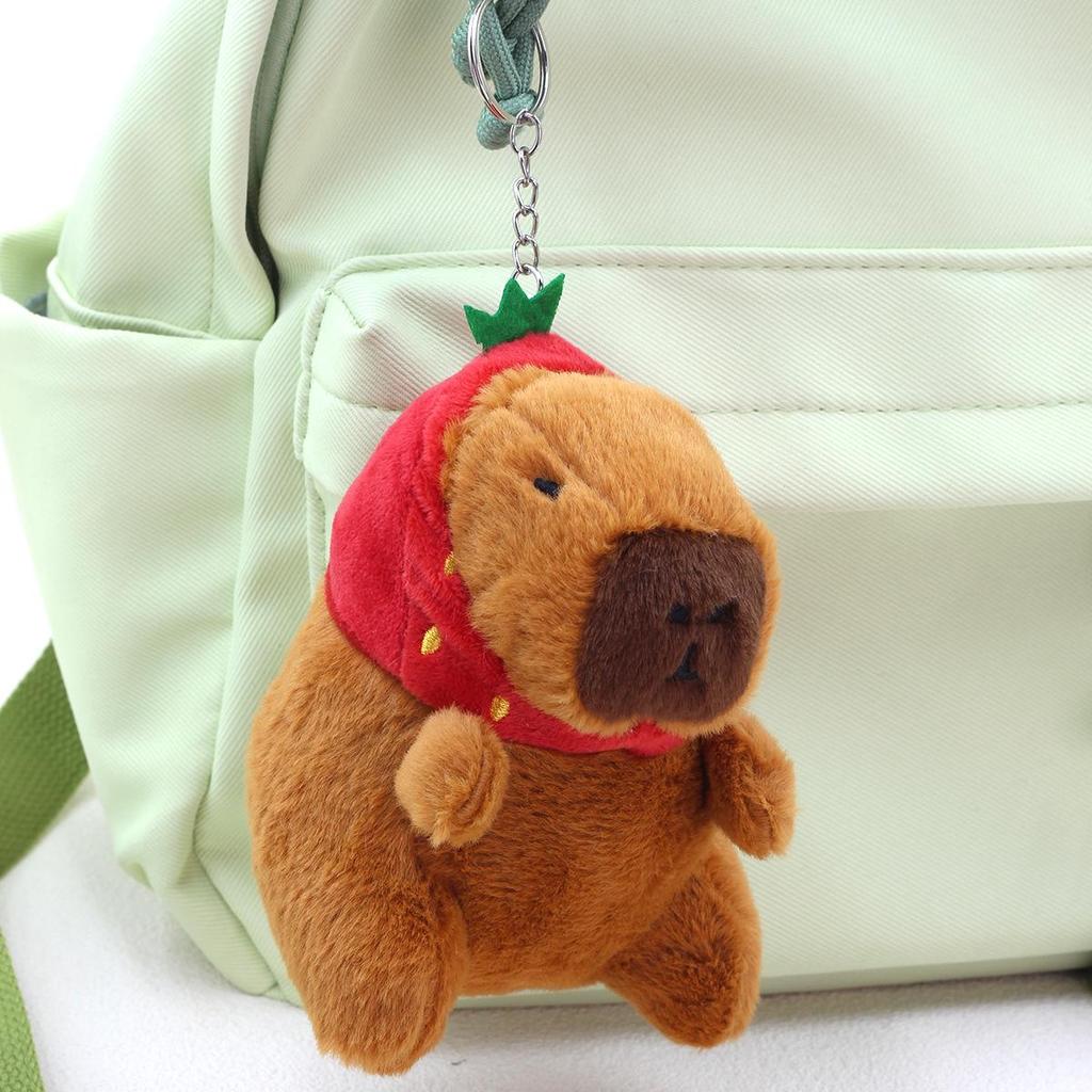Capybara Plush Keychain: Cute Pull-out Toy & Internet Celebrity Pendant Charm