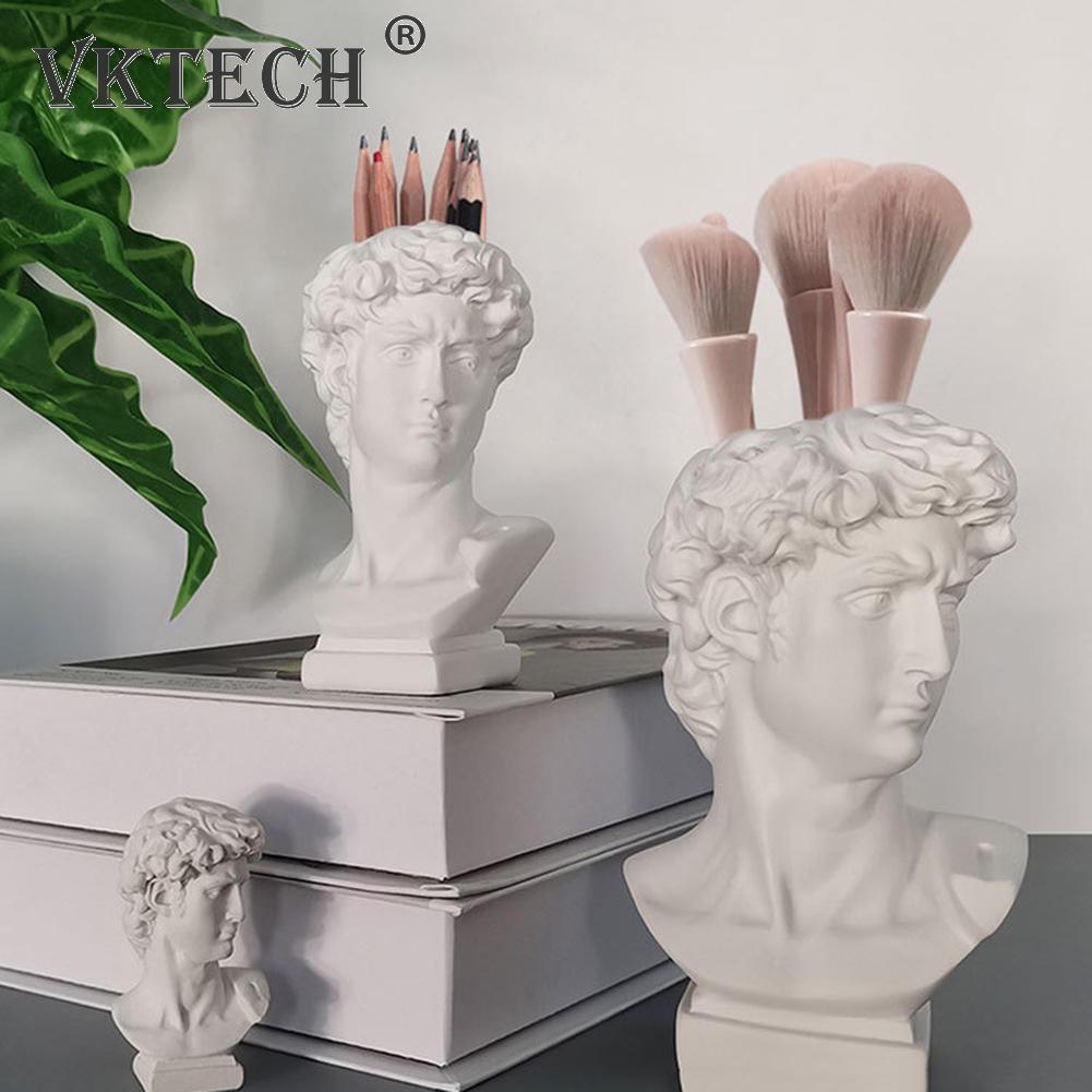 Greek Mythology Figurine David Head Portraits Bust Mini Gypsum Statue Drawing Practice Crafts Plaster Sculpture Nordic Decor