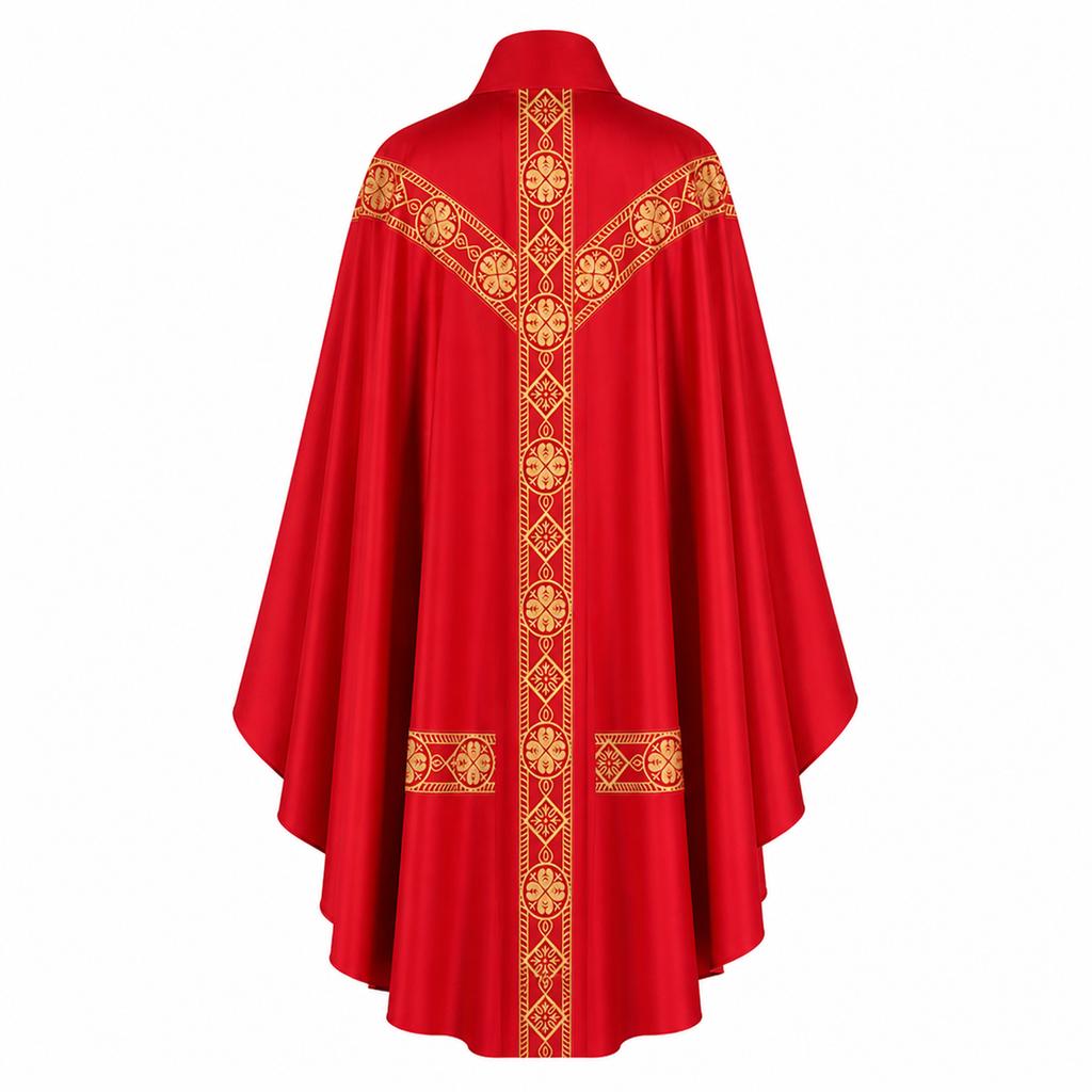 Men's Priest Long Robe Costume for Halloween Church Stage Performance