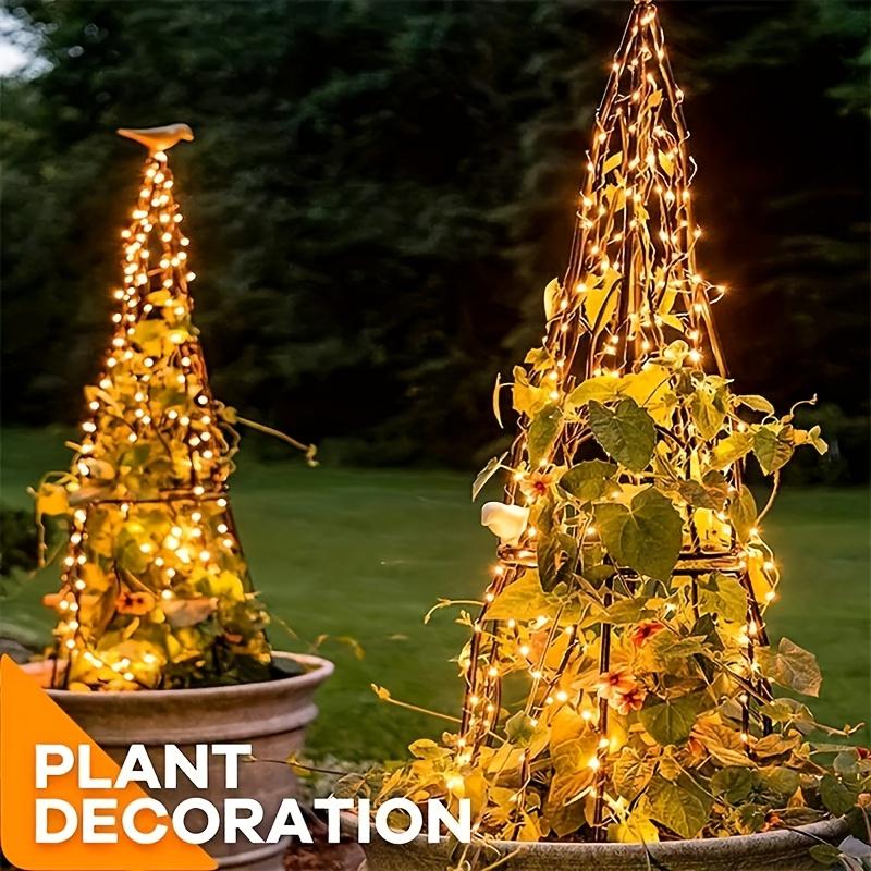 LED Solar Firefly Bunch Light 8 Mode Fairy Copper Wire Horsetail Waterproof String Light for Outdoor Garden Christmas Decor Lamp