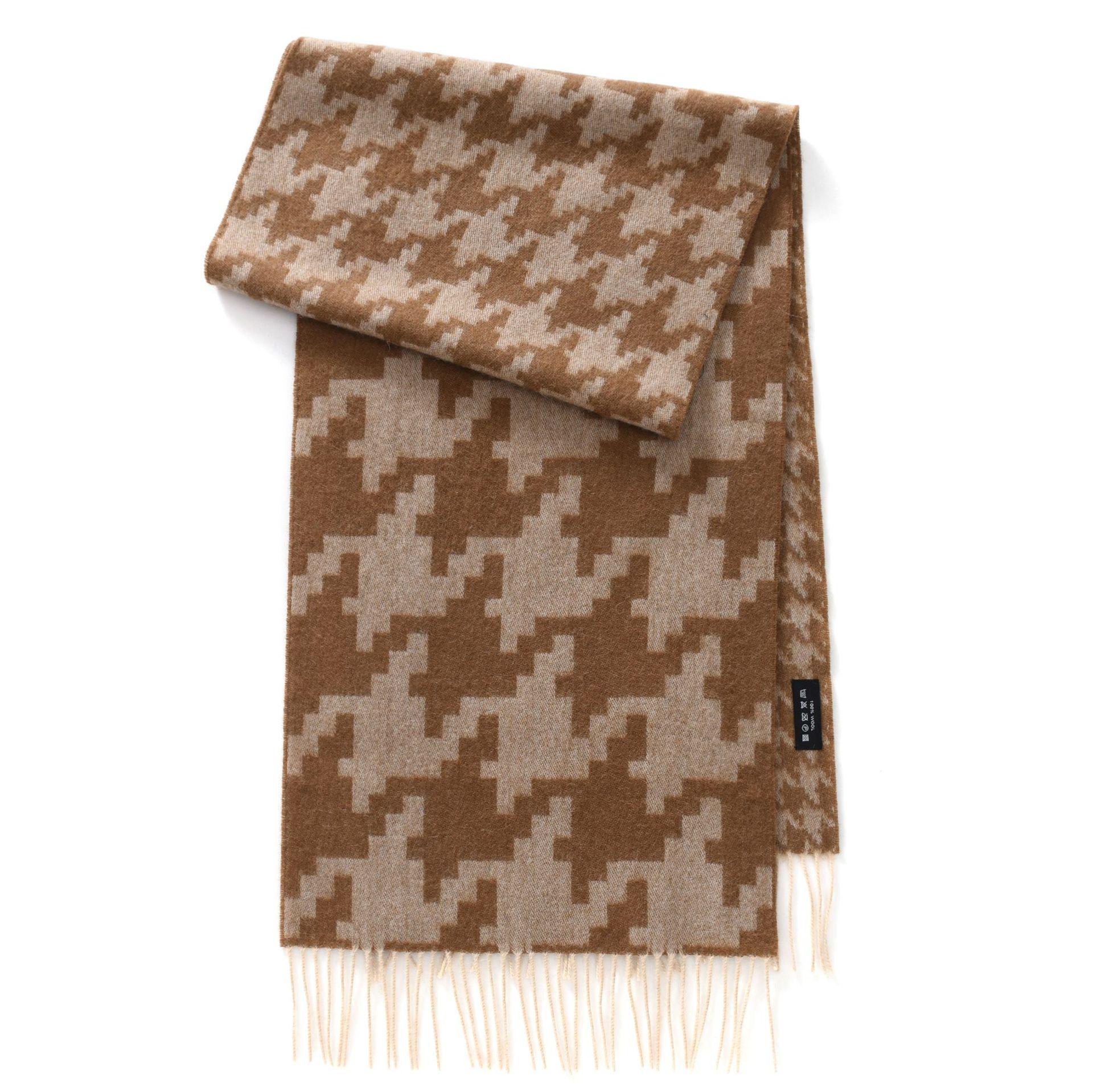 

Осенне-зимний шерстяной шарф в клетку «тысяча птиц» женский новый клетчатый платок с бахромой утолщенный теплый шарф