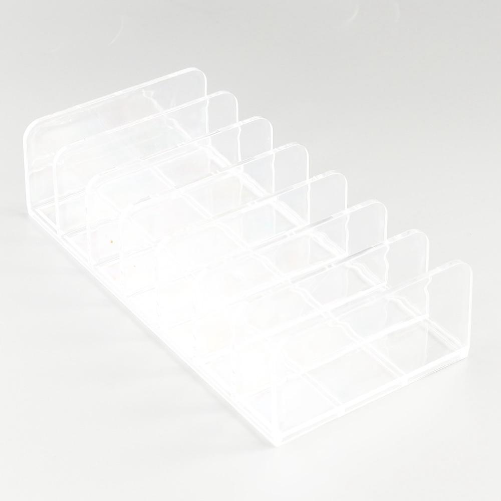 Transparent Eyeshadow Organizer 7 Space Display Storage Case Makeup Drawer Organizer  Desktop