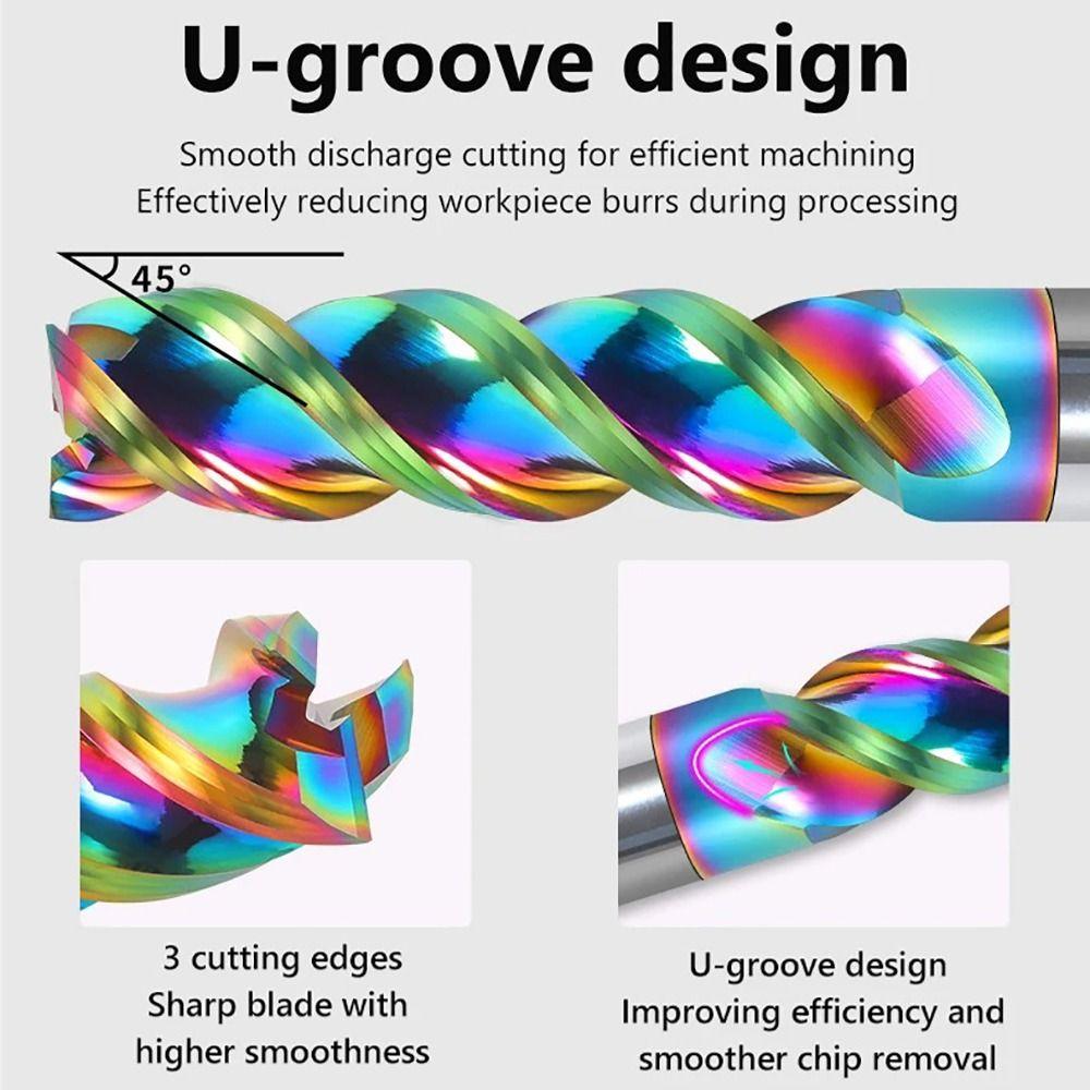 Coated High Gloss Aluminum Metal Milling HRC65 Engraving Router Bits Special CNC CNC Carving Bit