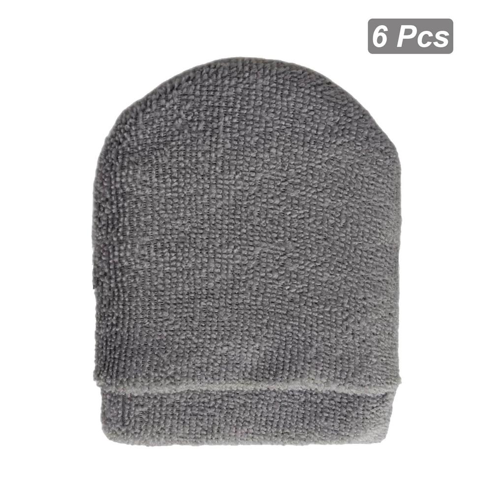 6/12 PCS Soft Microfiber Car Wax Applicator Mitts Polishing Sponge Wax Foam Applicator Pad For Car Cleaning Auto