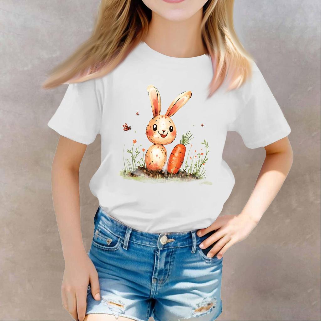 Toddler Girl Boy T-Shirts Kids Top Boys And Girls Printed Short Sleeved T-shirt