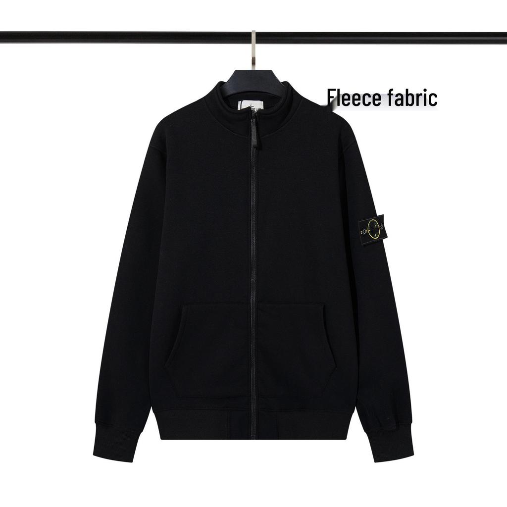 New Style CrossSTONE Classic Stand Collar Unisex Fleece Cardigan