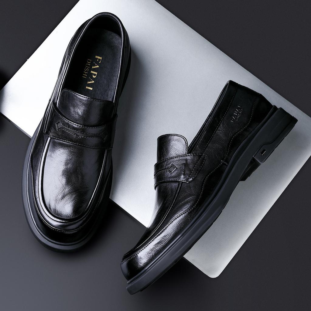 2025 buty męskie biznesowe i codzienne mokasyny jednoprzewodowe skóra bydlęca pierwszej jakości trend wszechstronne męskie skórzane buty wysokiej jakości nowe