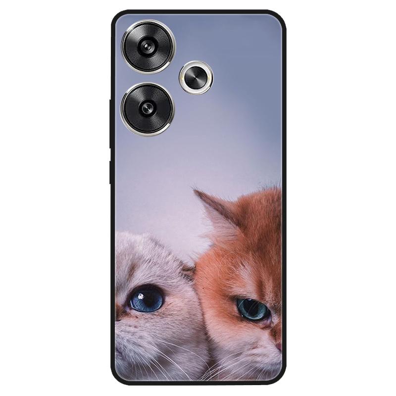 For Xiaomi Poco M6 4G Case Shockproof Soft Silicone TPU Bumper for Poco M6 4G Cover PocoM6 4G 2024 Lovely Luxury Cartoon Fundas