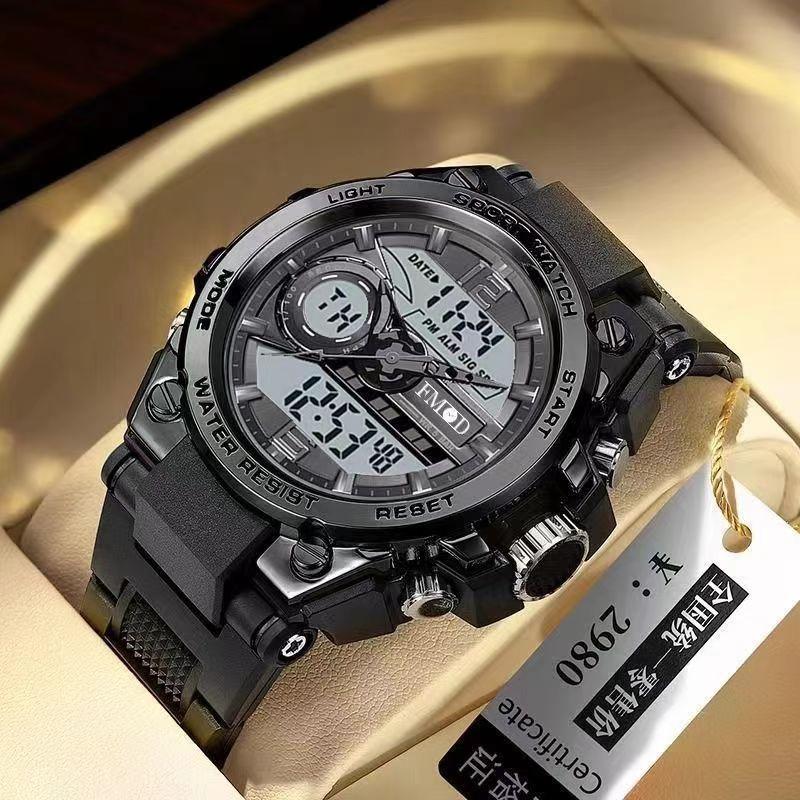 Heart of Steel Watch Men's 2024 Sports Multifunctional Waterproof Double Display Electronic Watch Men's