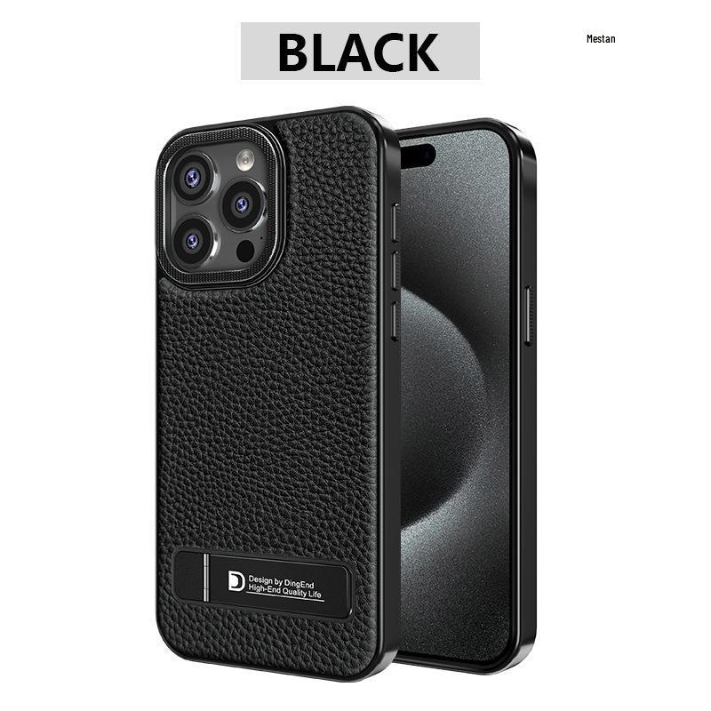 

Apple iPhone 17 Pro Max Electroplated Leather Case with Stand - Drop-Proof, Business Style, Compatible with iPhone 14, 15, and 16. iPhone 16 Pro Max 6.9 inch