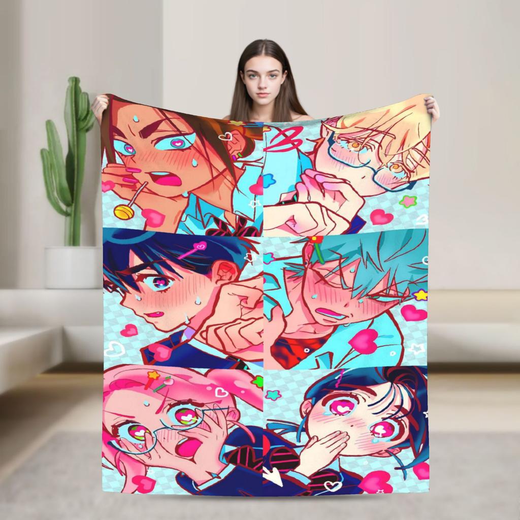 Super Soft Blanket Picnic Kawaii Chibi LUKA Hot Anime ALIEN STAGE Throw Blanket  Flannel Bedspread For Bedroom Sofa Bed Cover