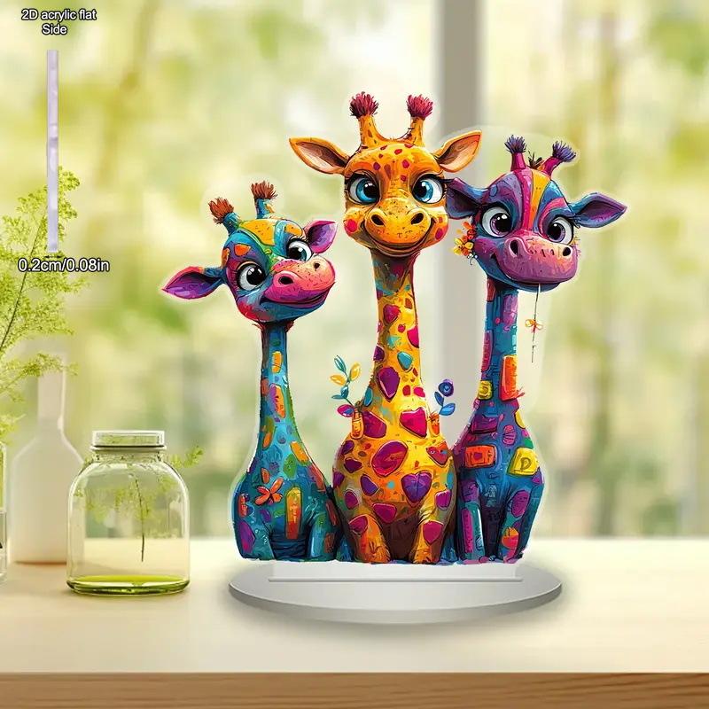 

2D Flat Acrylic Giraffe Decoration, Indoor and Outdoor Decoration - No Battery/electricity Required, Free Day Decoration, Shop Decoration, Durable Ou 20*19cm