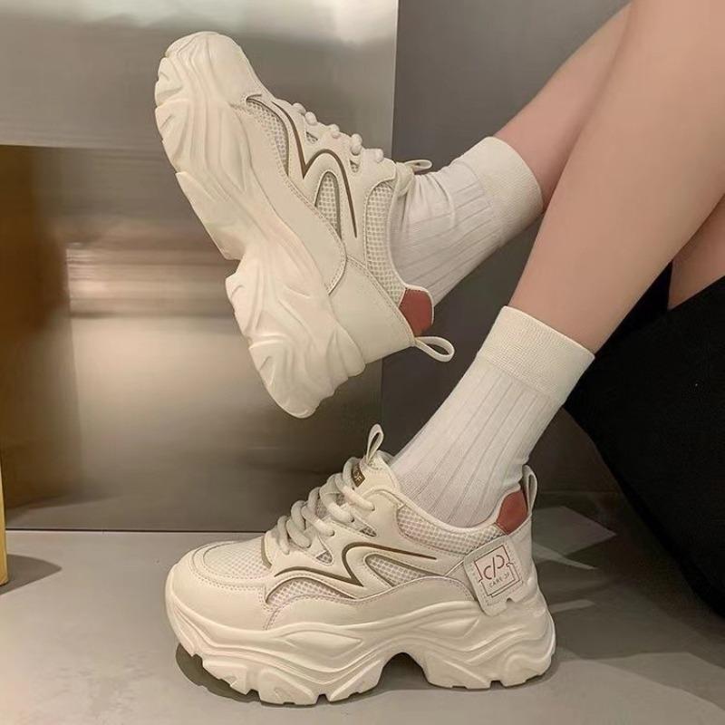 Fashion Trendy Dad Shoes for Women 2024 New Thick Sole Height Increasing Versatile Breathable Casual Sports Shoes Zapatillas De Deporte