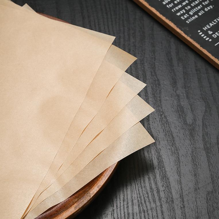 Backmattenpapier Küchenofen Kommerzielles gelbes Silikon-Fettschutzpapier Ölabsorbierendes Papier Fettschutzpapier für frittierte Lebensmittel Braunes Grillpapier