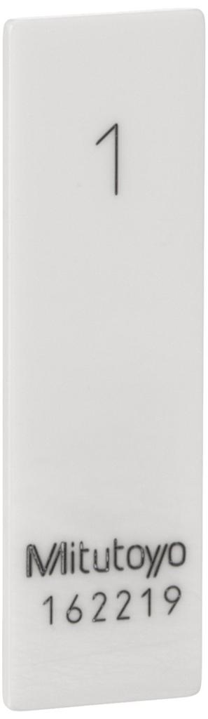 Mitutoyo Rectangular Gauge Grade Block, Ceramic, 1, 1mm, 613611-03