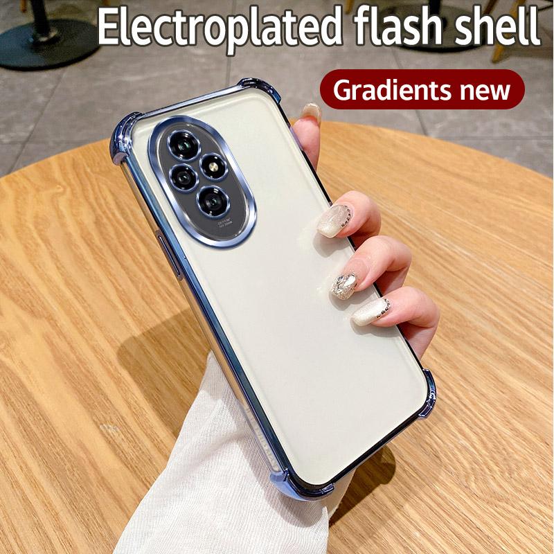 

Чехол для Honor 200 Чехол для телефона Honor 200 Pro Чехол для телефона Honor 200 20 Pro Мягкий бампер Противоударный защитный чехол Прозрачная гальваническая пластина For Honor 200 Pro